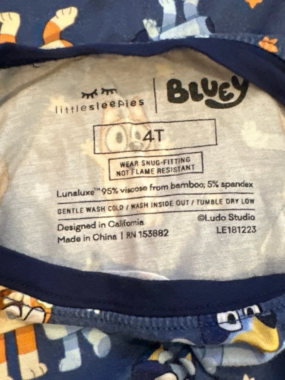Little Sleepies Navy Bluey Star Pajama Set